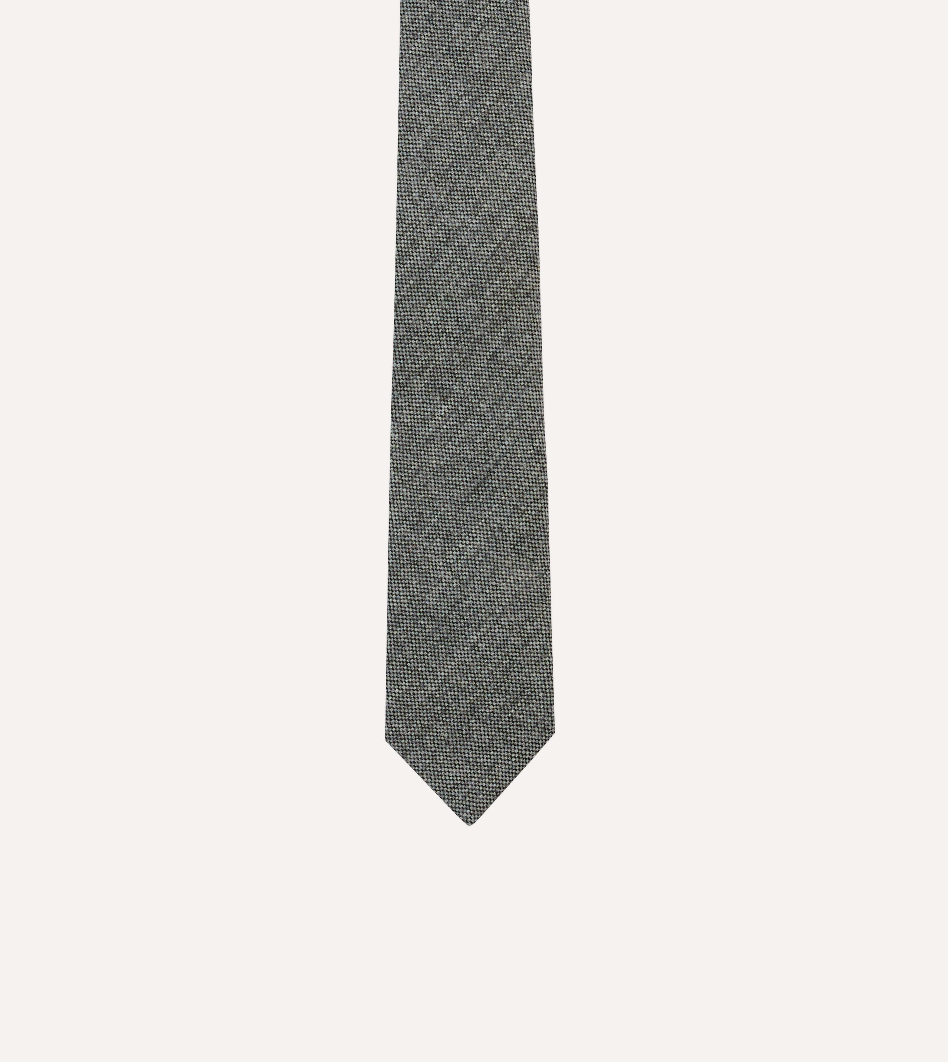 Premium Grey Shetland Wool Tipped Necktie for Men - Classic Business & Formal Wear Accessory for Weddings, Office & Special Occasions