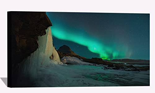 Northern Lights Above Mountains