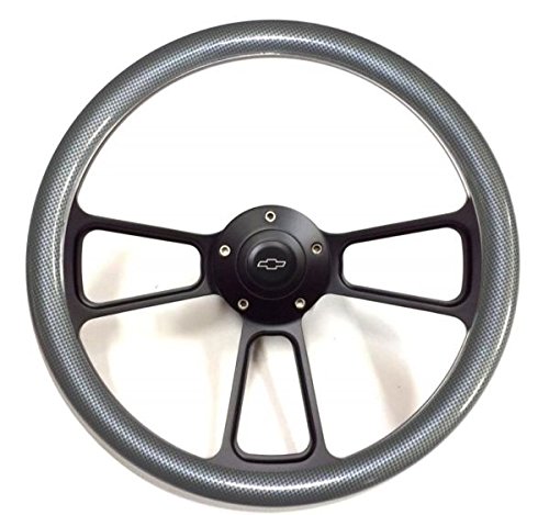1967-1968 Chevelle & El Camino Carbon Fiber Steering Wheel with Horn Kit | Compatible with Chevy Muscle Cars | Perfect for Classic Car Restoration & Racing Upgrades
