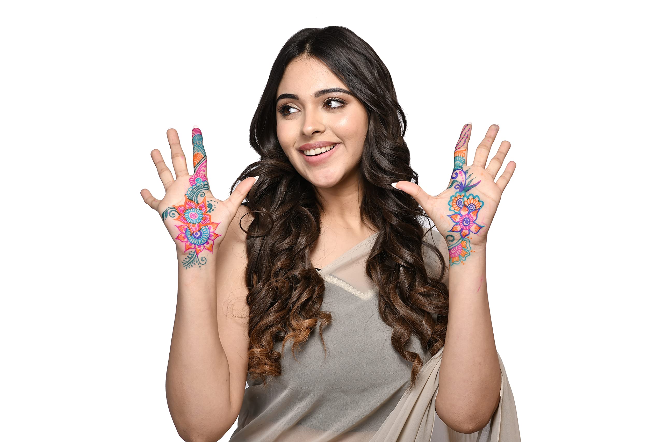 Kokila Chilly Magic Black Temporary Tattoo Cones - 36 Pack (35g Each) | 5-Minute Body Art | Perfect for Halloween, Cosplay & Festivals