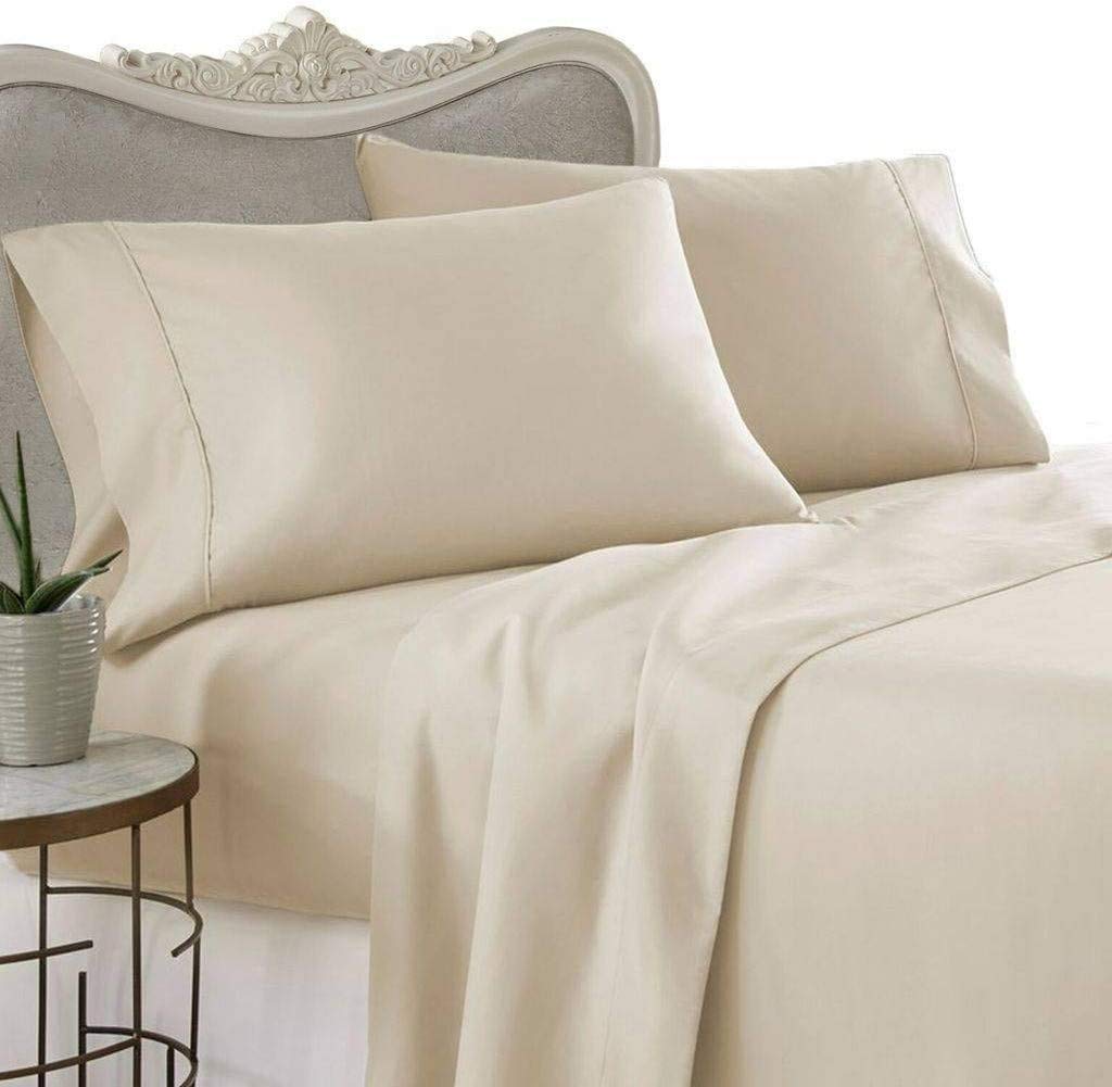 Premium 100% Egyptian Cotton 4-Piece Luxury Bed Sheet Set - 25