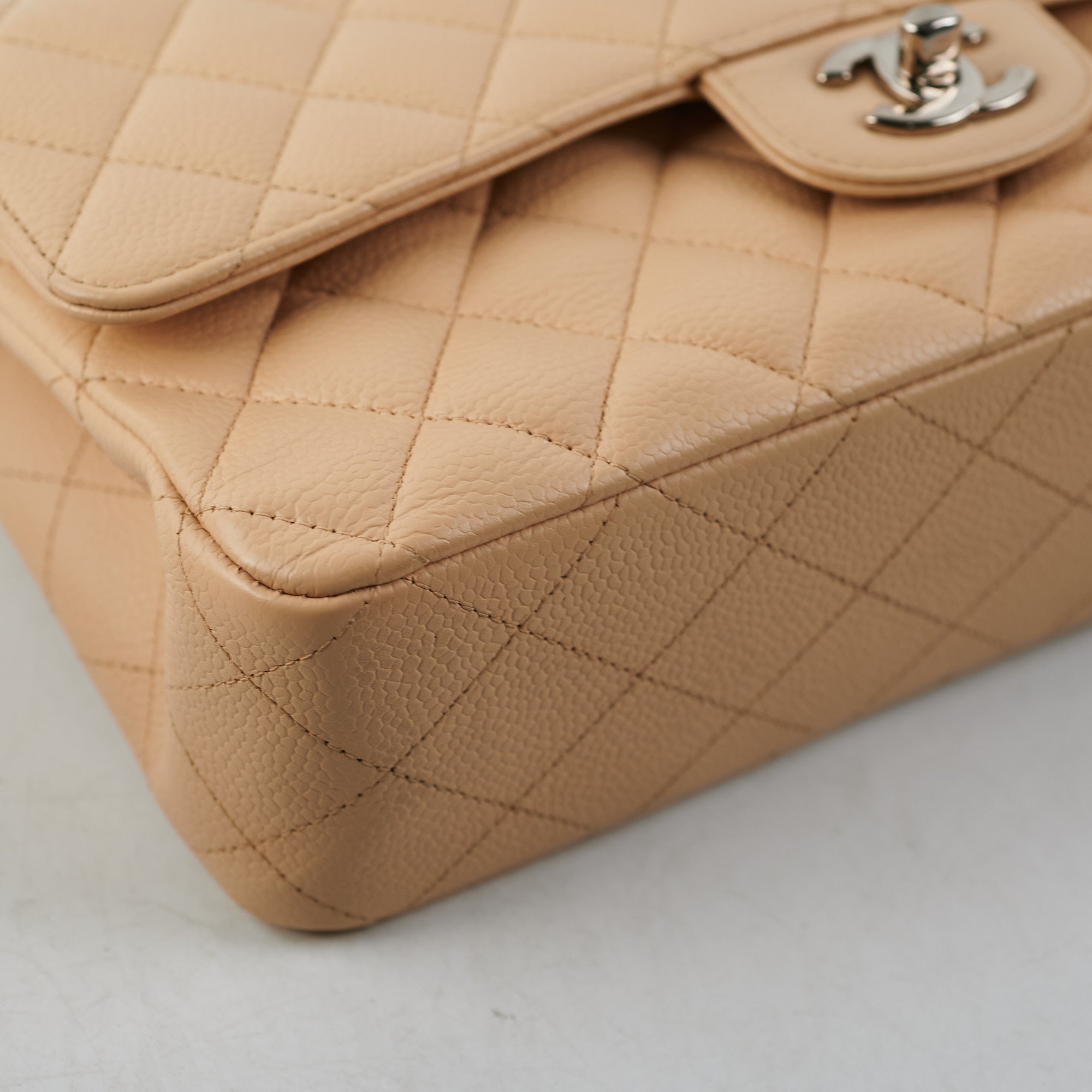 Chanel Quilted Classic Flap Bag Medium/Large Beige - Luxury Designer Handbag for Women, Perfect for Work, Evening Events & Everyday Use