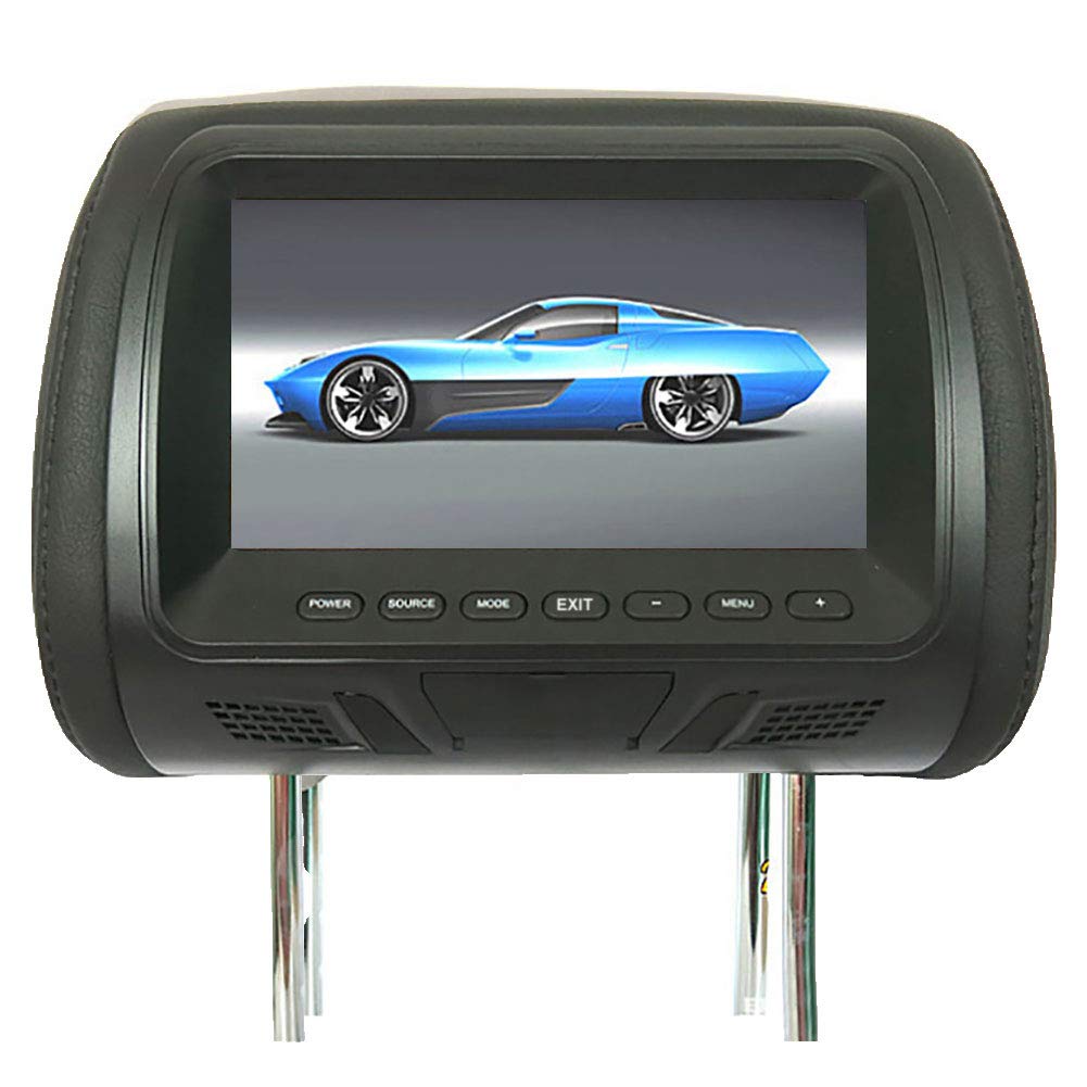 Bluelanss 7 Inch Universal Car Headrest Monitor - Rear Seat Entertainment System for DVD, CD & Video Games | Perfect for Long Road Trips & Family Travel