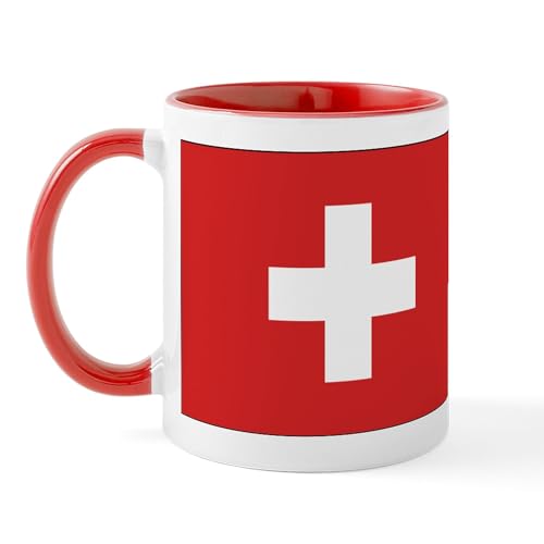 White/Red Inside - Switzerland Civil Ensign Mug