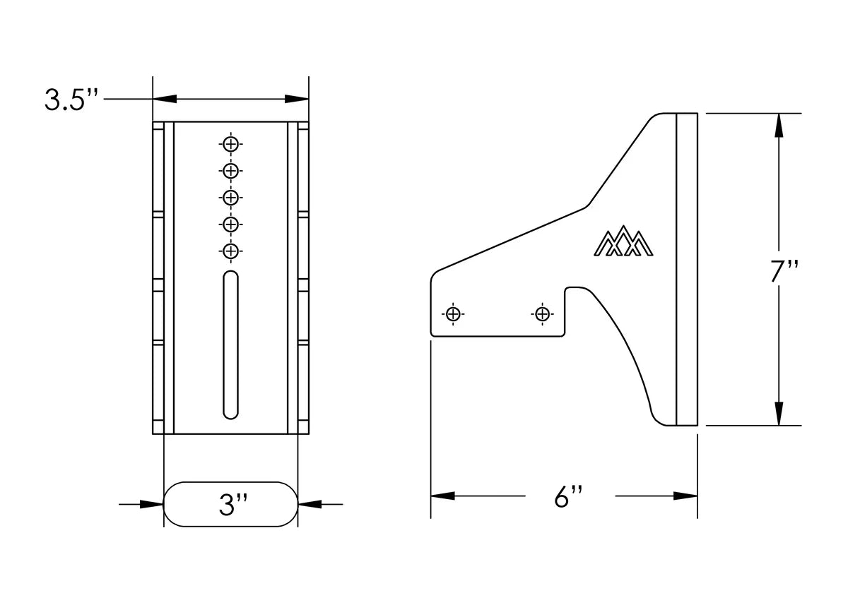 Backwoods Adventure Mods HD Awning Brackets for DRIFTR Roof Racks - Heavy Duty Off-Road Camping Accessories for Overlanding & Outdoor Adventures