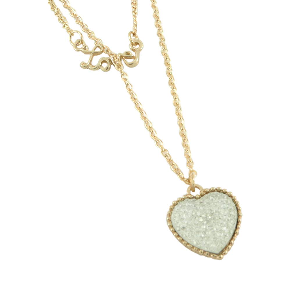 Gold Triple Love Necklace and Earrings Set - Heart & Chain Jewelry for Women | Perfect for Valentine's Day, Anniversary Gifts & Romantic Occasions