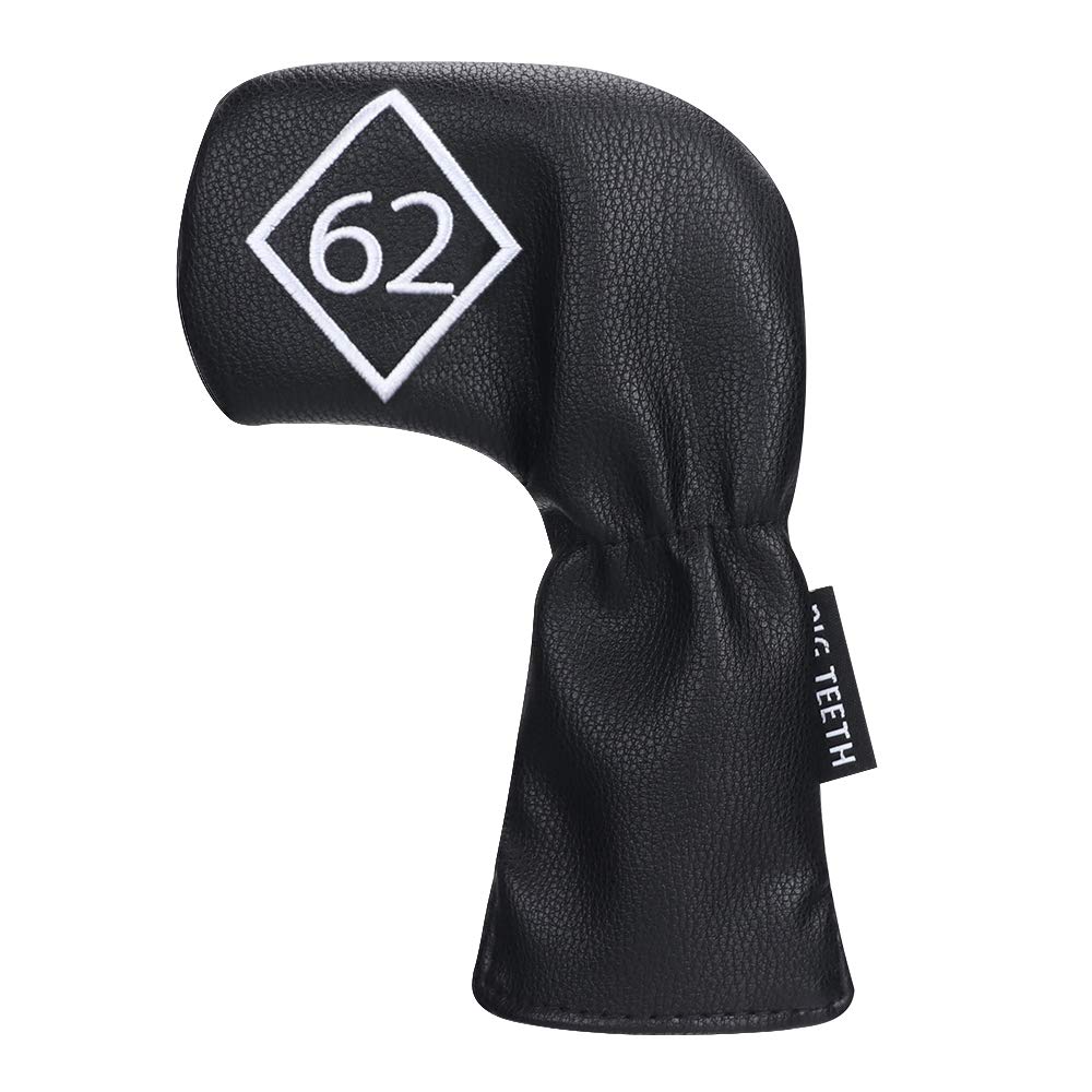 Premium Single Iron Wedge Cover for Golf Clubs (48°-62°) - Durable Golf Club Head Protector with Long Neck Design (Black, 1-Piece) | Perfect for Driving Range Practice & Course Protection