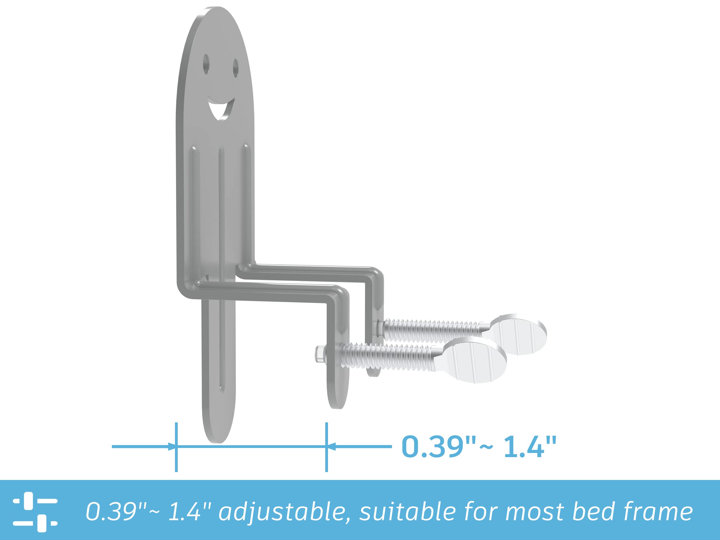 Non-Slip Mattress Grippers for Bed Frame - 6 Pack Adjustable Anti-Slide Pads, Universal Mattress Holder for Most Bed Sizes, Easy Installation (Shiny Silver) - Perfect for King/Queen/Twin Beds to Prevent Mattress Shifting