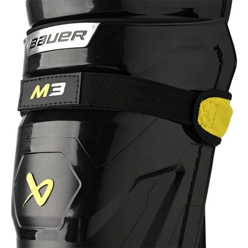 Bauer Supreme M3 Intermediate Hockey Shin Guards - Protective Gear for Ice Hockey Players - Perfect for Youth & Adult Leagues, Training & Games