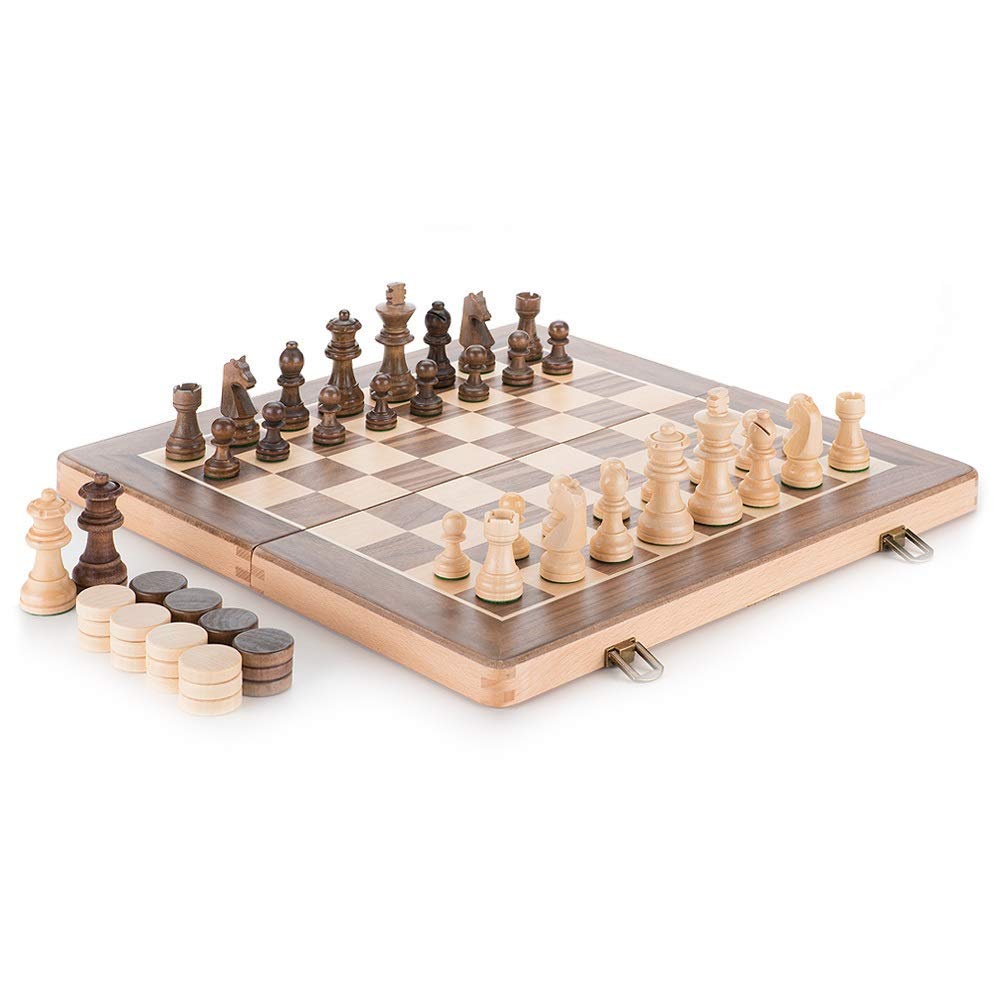 Premium Wooden Chess Set for Adults & Kids - Handmade Portable Travel Chess Board with Storage Slots | Perfect for Home, Office, Travel & Family Game Nights