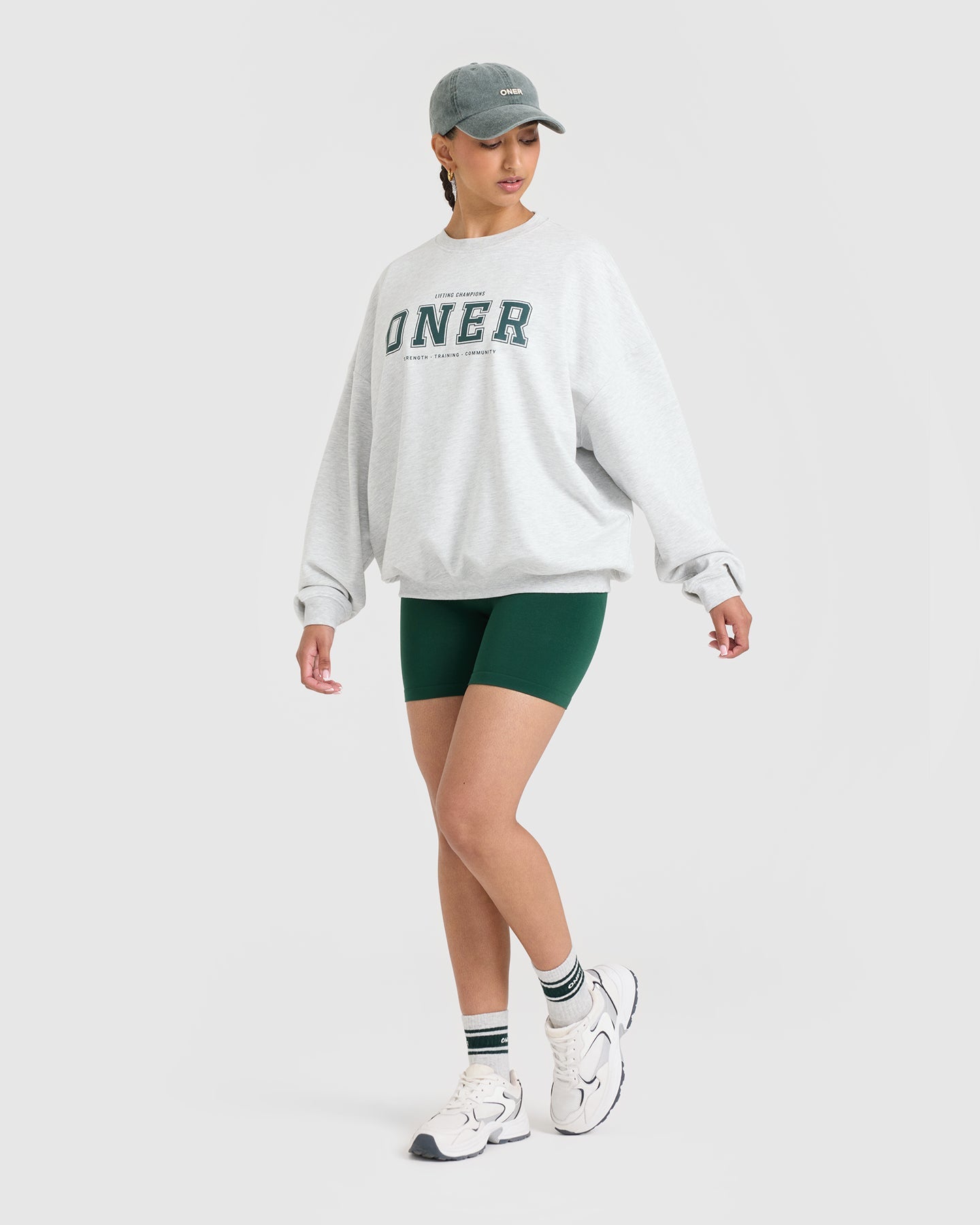 Oner Lightweight Sweatshirt for Men & Women | Soft Comfortable Pullover Hoodie | Light Grey Marl | Casual Loungewear & Streetwear Fashion