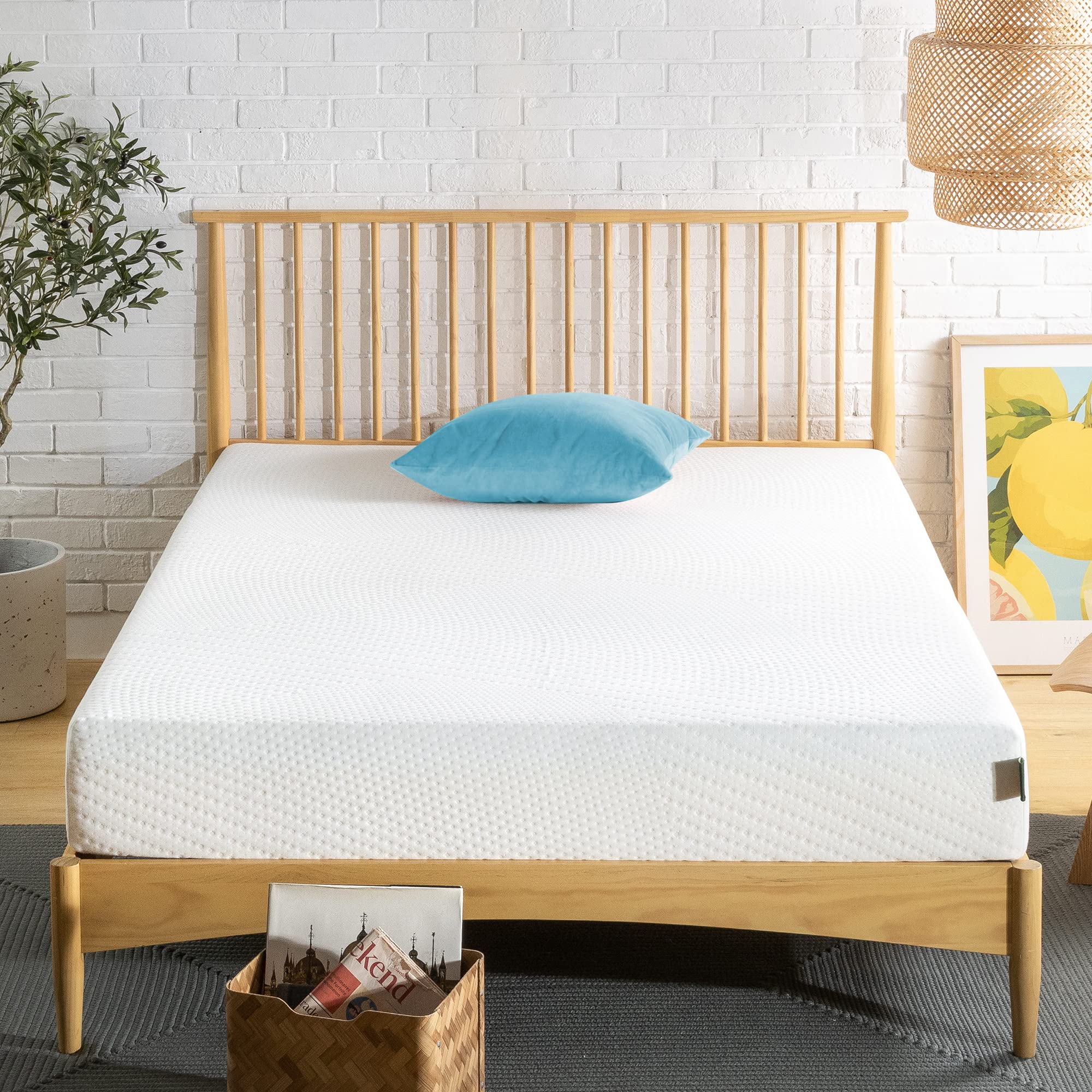 ZINUS 8 Inch Queen Size Green Tea Memory Foam Mattress in a Box - CertiPUR-US Certified, Pressure Relief & Cooling Gel for Back Pain - Perfect for Guest Rooms, Dorms & Small Apartments