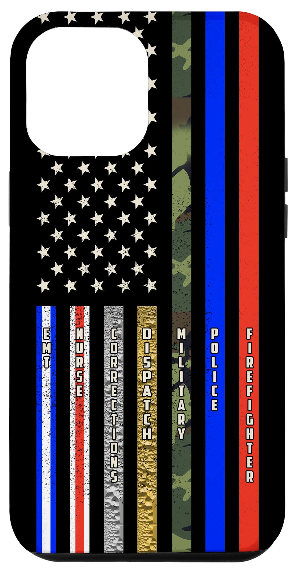 iPhone 12 Pro Max Case - Thin Blue Line American Flag Design - Show Support for First Responders - Perfect for Police, Firefighters & EMTs - Durable Protective Phone Cover for Everyday Use