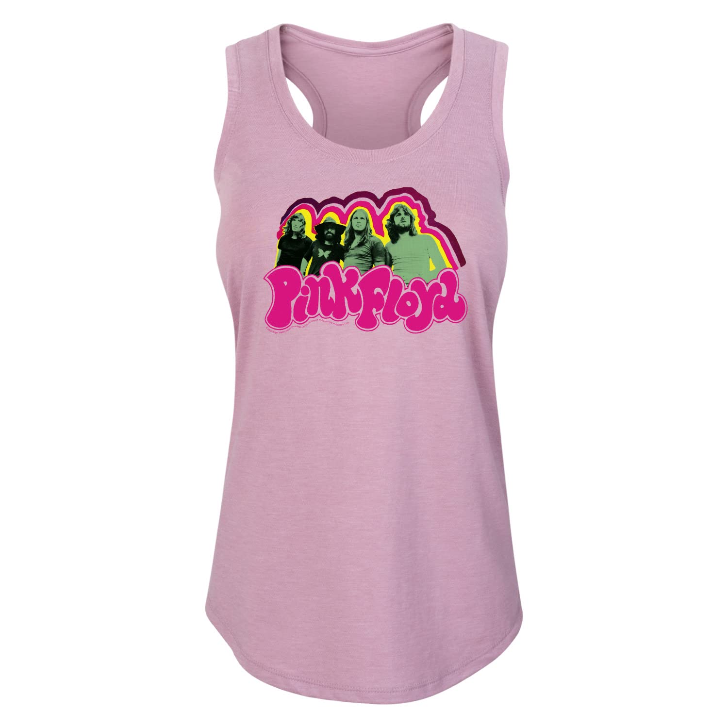 HYBRID APPAREL Pink Floyd Women's Racerback Tank Top - Vintage Band Graphic Tee - Soft Breathable Fabric for Concerts, Music Festivals & Casual Wear