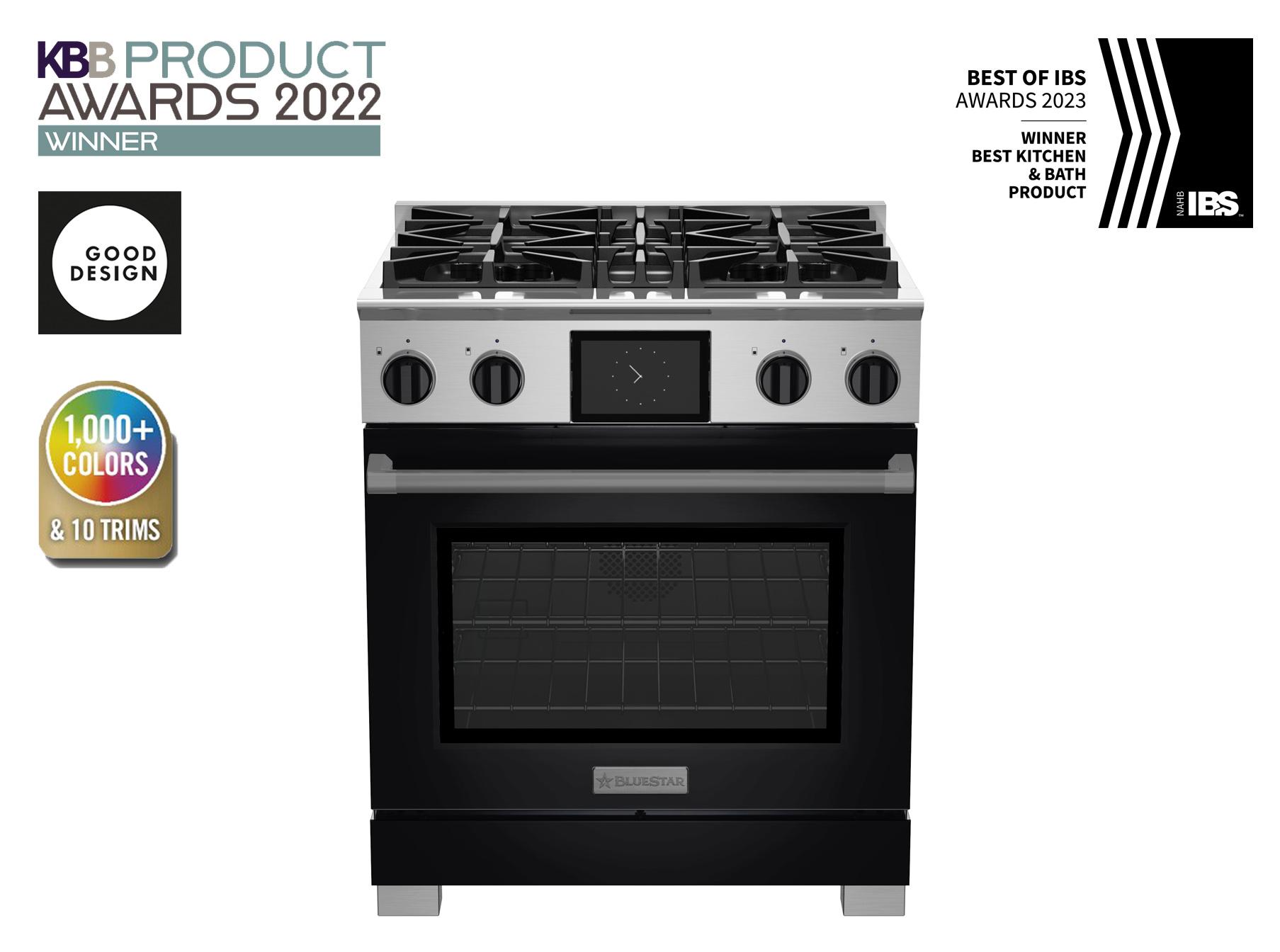 Bluestar BSDF304B 30-Inch Professional Dual Fuel Range - Gas Stove & Electric Oven for Home Chefs & Commercial Kitchens | Perfect for Baking, Roasting & High-Heat Cooking