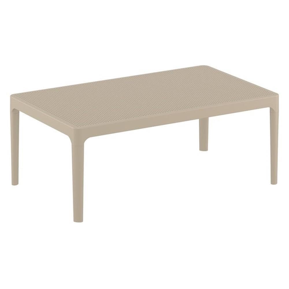 Compamia Sky Patio Coffee Table in Dove Gray - Commercial Grade Outdoor Furniture for Garden, Poolside & Patio Use