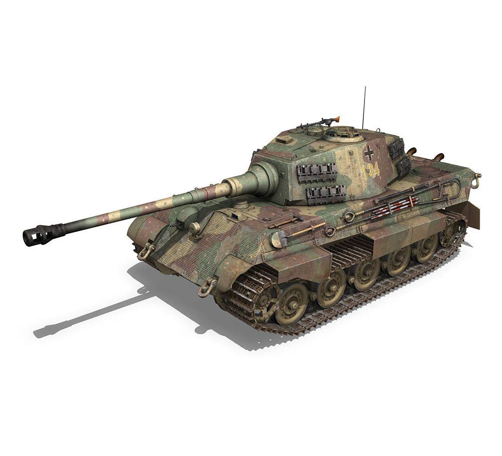1/35 Scale Germany King Tiger Heavy Tank Model Kit - Military Tank Puzzle for Adults & Collectors - 11.4 x 4.3 Inch DIY Assembly Toy - Perfect for Home Display, Gift & WW2 History Enthusiasts