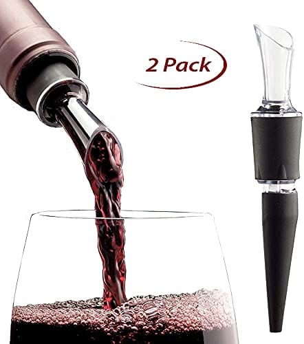 Premium AeraWine (2 Pack) Wine Aerator & Pourer Set - 100% Made in USA - Perfect for Red Wine Decanting & Enhancing Flavor at Home or Parties