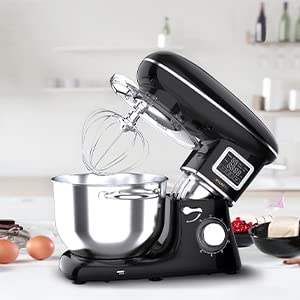 HYUNDAI 1400W 5.5L Multifunctional Stand Mixer - Professional Kitchen Mixer for Baking, Dough Kneading & Whipping - Perfect for Cakes, Cookies, Bread & Pastry Making