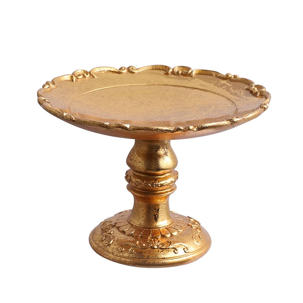 Vintage Golden Cake Stand - Elegant Dessert Tray for Wedding, Party & Home Decor | Luxury Cupcake Holder & Snack Display | Perfect for Ceremonies, Cabinet Layouts & Table Centerpieces (Size A)