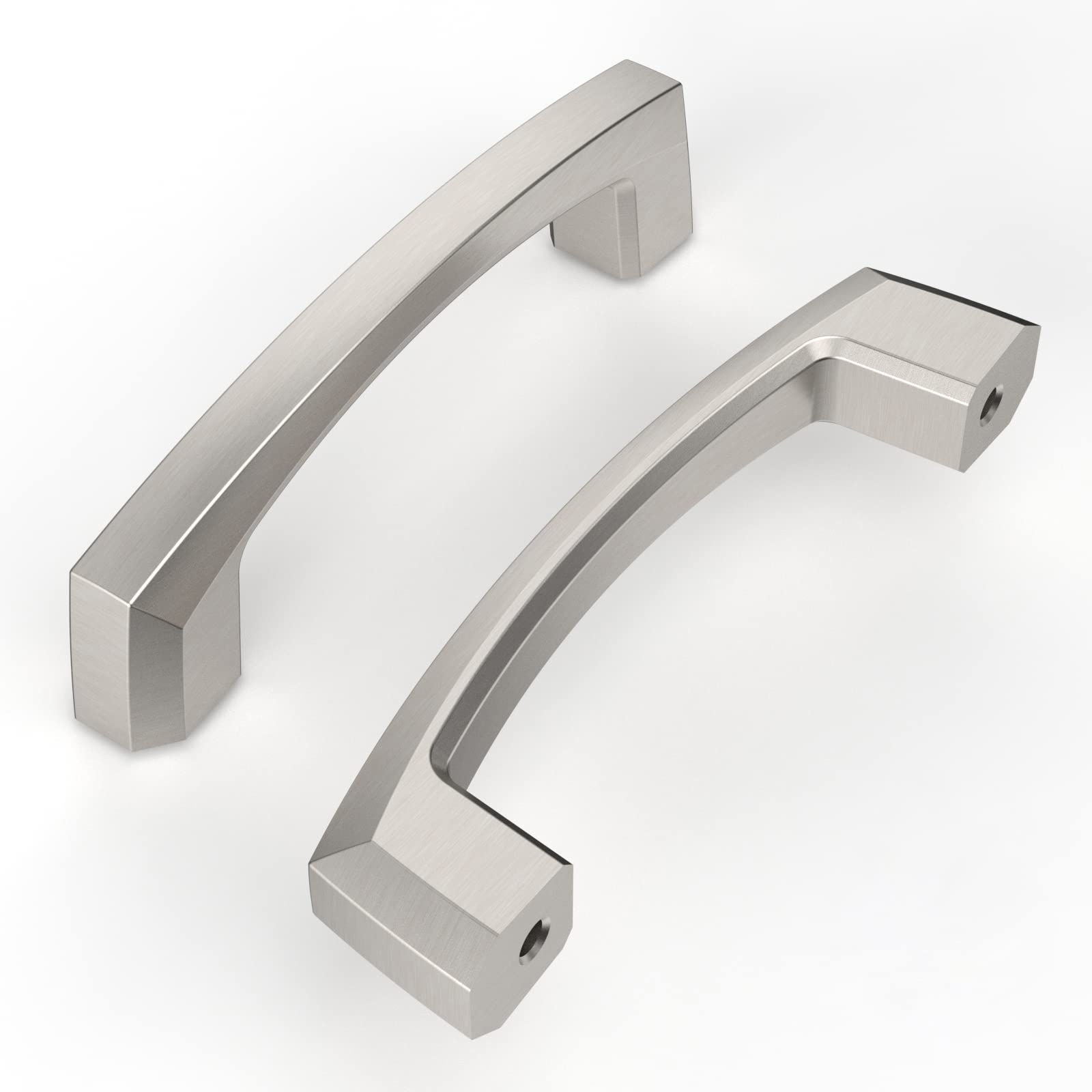 10 Pack 3 Inch (76mm) Brushed Satin Nickel Cabinet Handles - Kitchen Cabinet Pulls & Drawer Handles for Dresser, Cupboard, Wardrobe - Perfect for Home Renovation & Furniture Upgrade