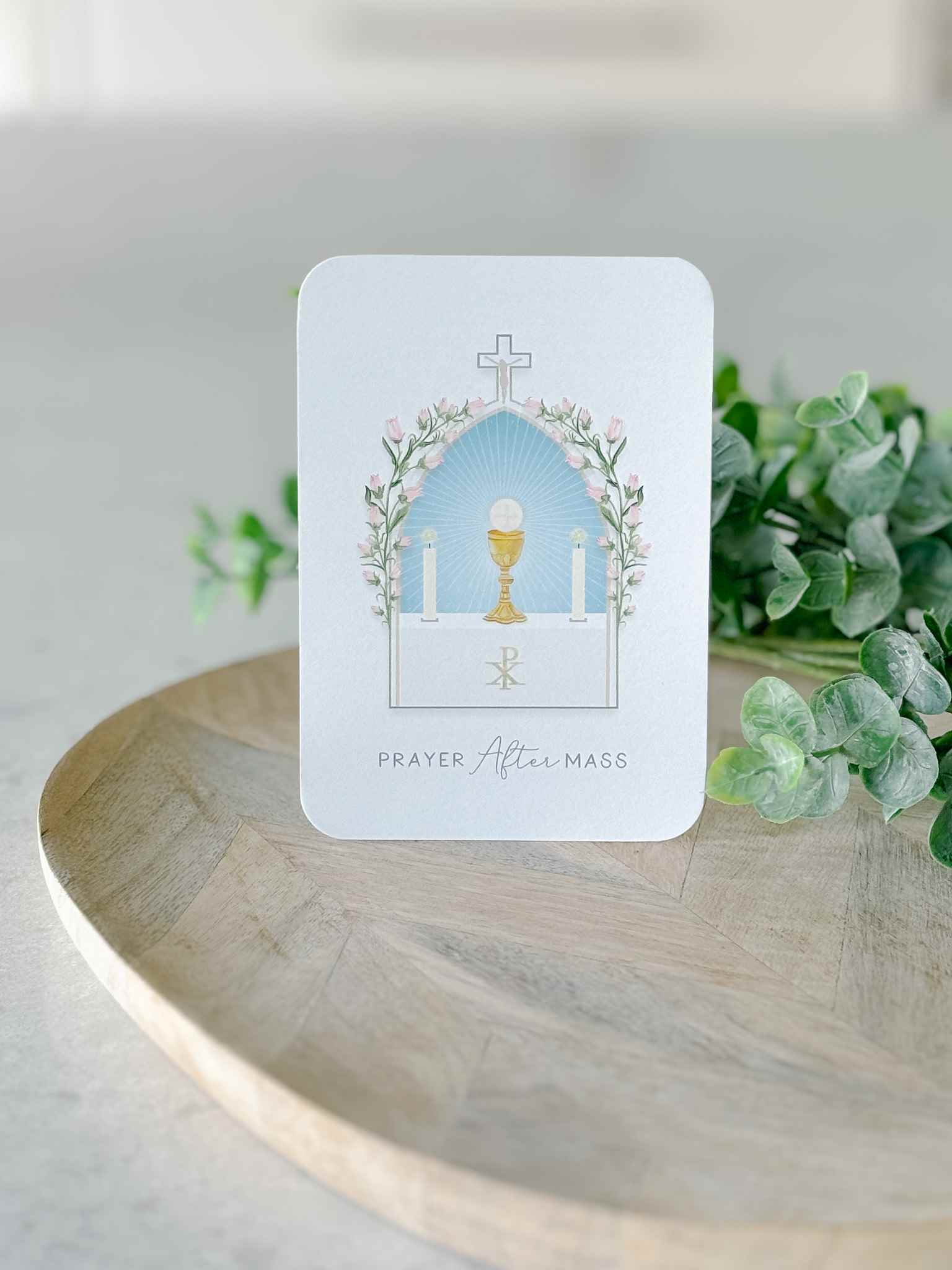 Prayer After Mass Prayer Card - Catholic Devotional Card for Post-Mass Reflection & Spiritual Growth | Perfect for Church, Home Worship & Personal Meditation