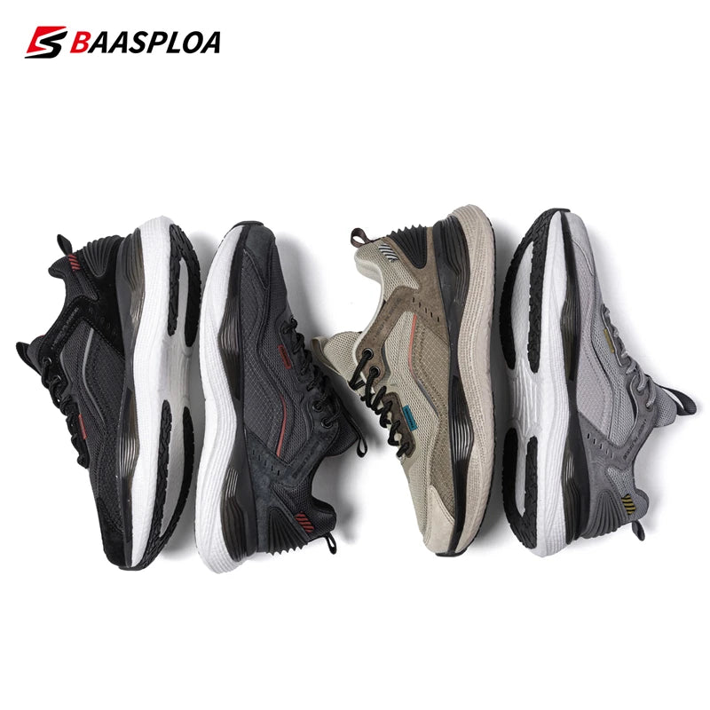 Baasploa Men's Lightweight Breathable Running Shoes - Non-Slip Spring Outdoor Sports Sneakers for Jogging, Gym & Daily Wear