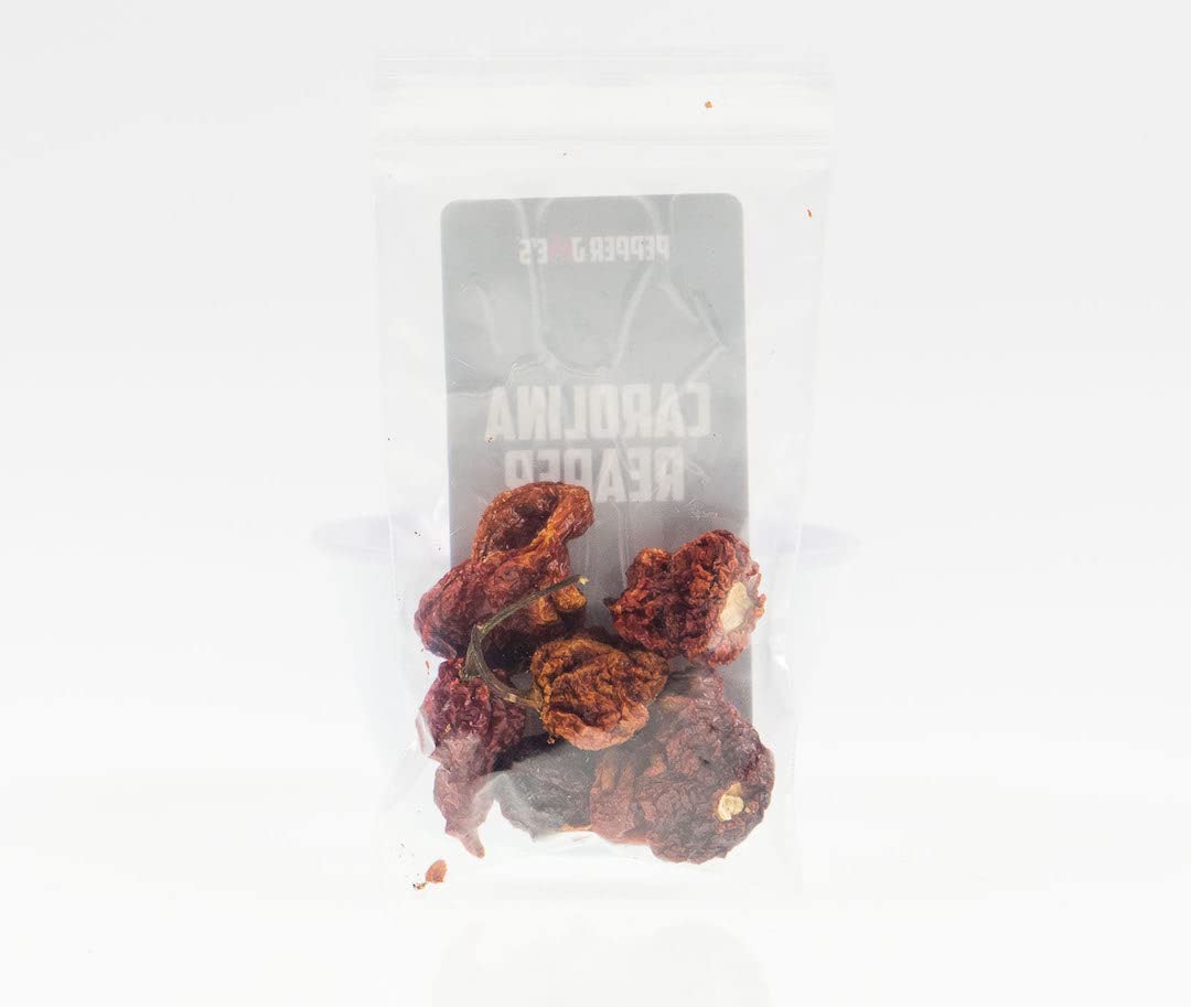 Pepper Joe’s Dried Carolina Reaper Peppers – 1/4oz Bag of World’s Hottest Dehydrated Chili Peppers – Whole Dried Peppers for Cooking, Spice Making & Hot Sauce – Perfect for BBQ, Chili Recipes & Gift for Spicy Food Lovers