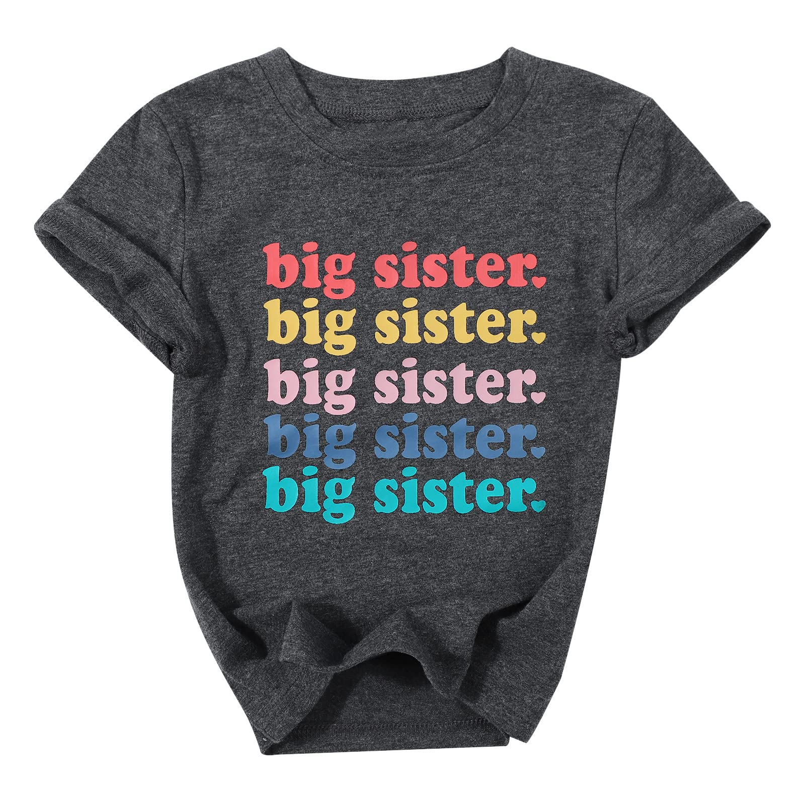 Big Sister Shirt for Toddler Girls - Secret Announcement Tee for Siblings