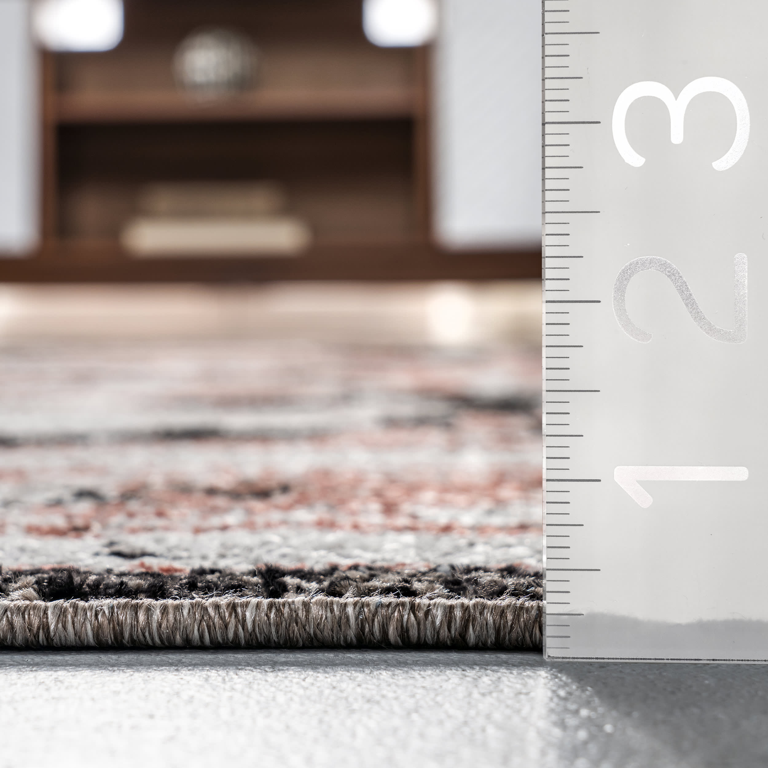 Danielle Beige Geometric Bordered Area Rug - Perfect for Living Room, Bedroom & Office Decor