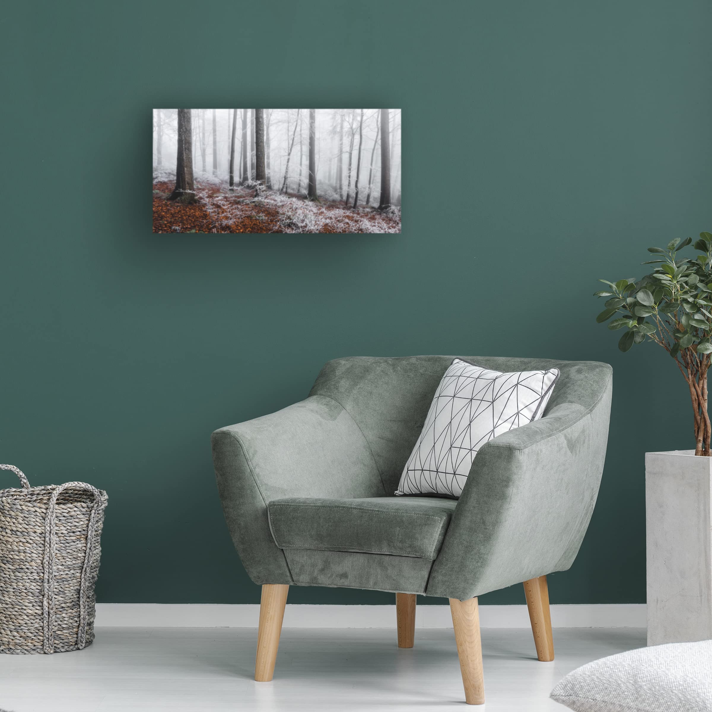 Trademark Fine Art 'Winter Moods' Canvas Art by Burim Muqa – Stunning Winter Landscape Wall Decor for Living Room, Bedroom & Office