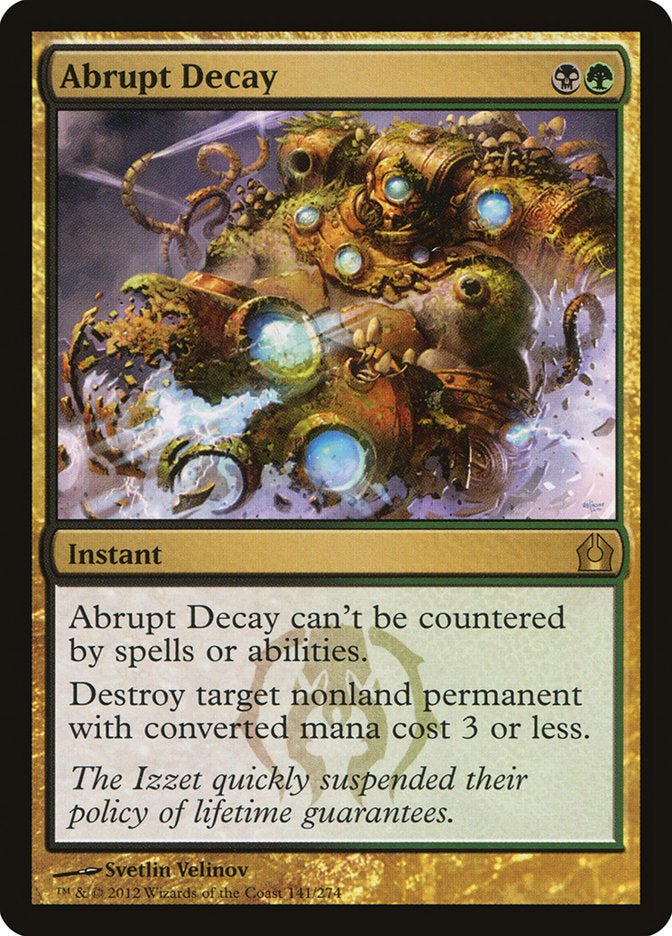 Abrupt Decay MTG Card - Return to Ravnica Expansion | Instant Speed Removal for Modern & Commander Decks