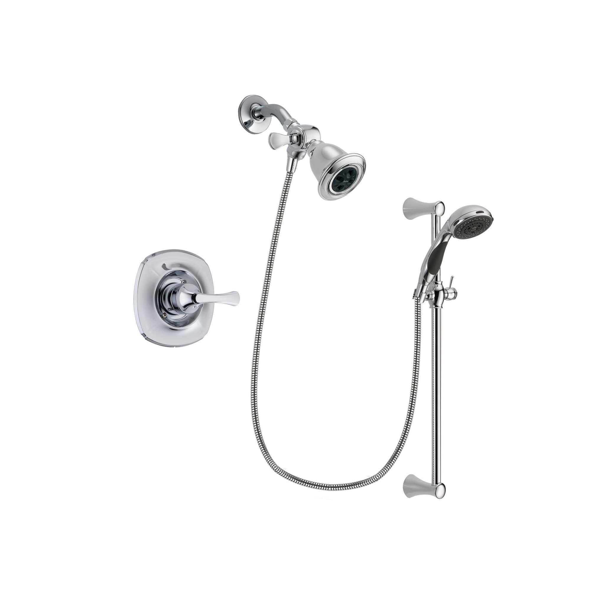 Delta Addison Chrome Shower Faucet System with Showerhead & Hand Shower DSP0748V - Perfect for Bathroom Renovation & Spa-Like Shower Experience