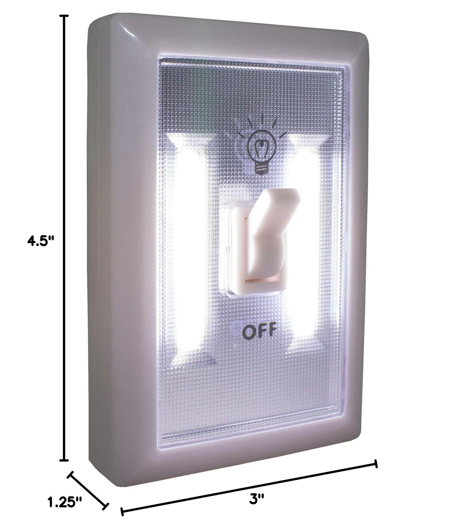 LitezAll COB LED Light Switch Night Light - 200 Lumen Wireless Wall Switch Light with Battery, 12 Pack (Batteries Included) - Perfect for Bedroom, Hallway, Staircase & Bathroom Night Lighting