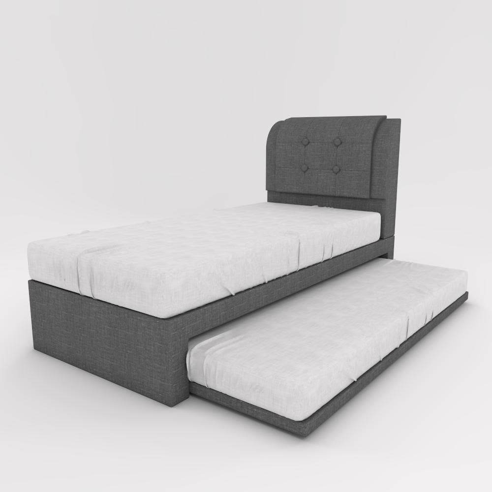 3-in-1 Pull Out Bed Frame with Montana Fabric - Waterproof & Space-Saving Convertible Sofa Bed for Guest Room, Small Apartments & Camping