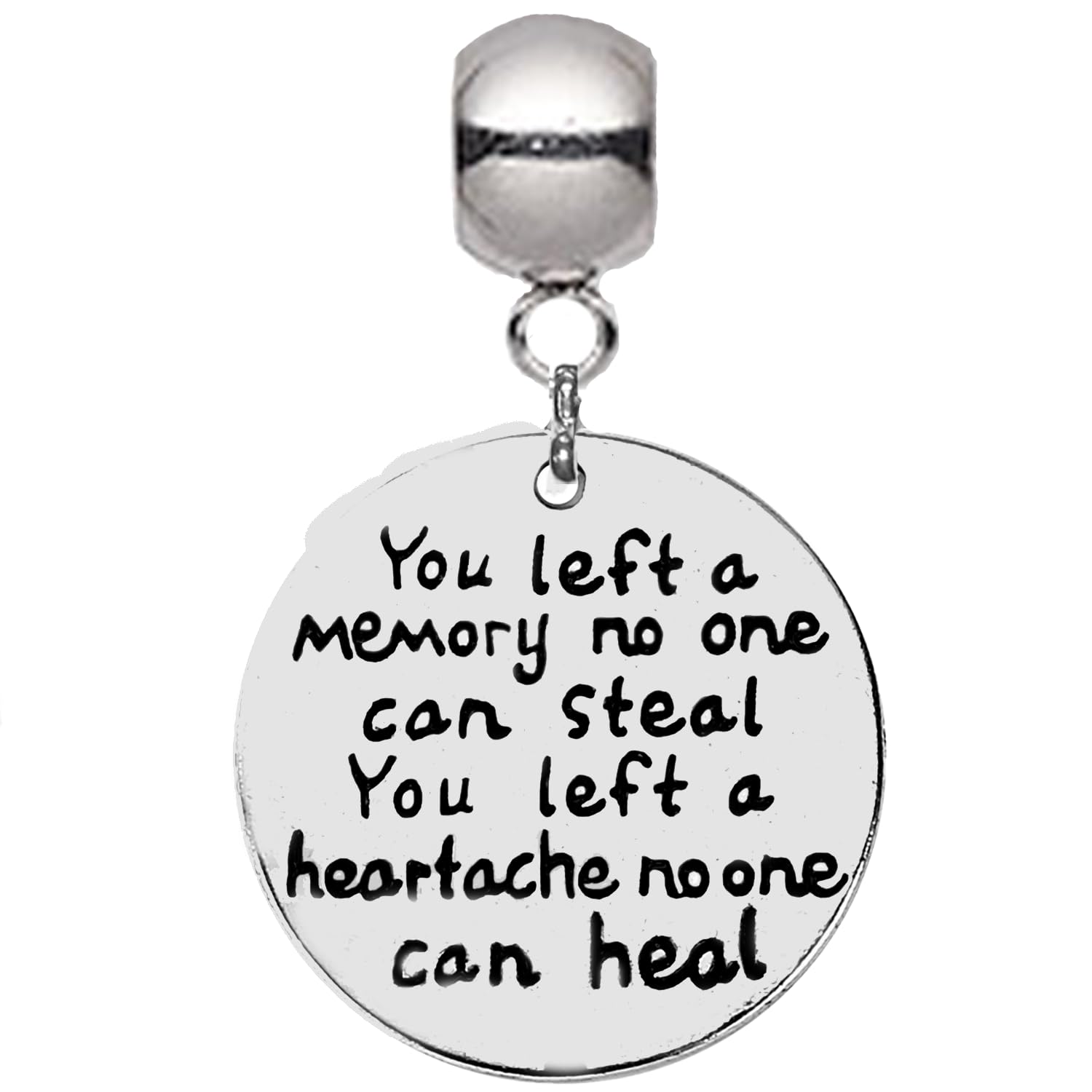 Silver Round Memory Charm for Modern Charm Bracelets - Perfect for Gifts, Keepsakes & Personalized Jewelry