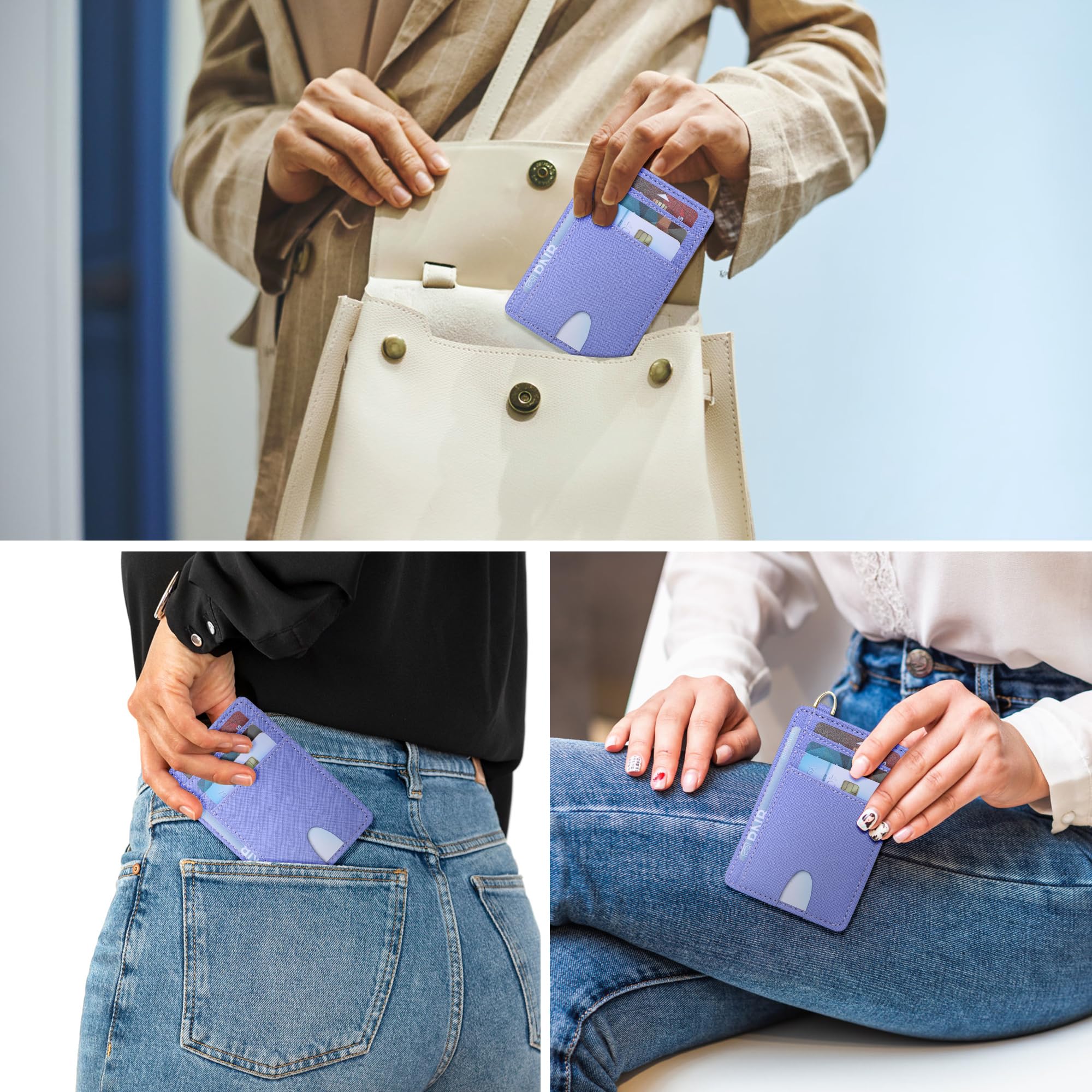 Slim RFID Blocking Credit Card Holder - Minimalist Front Pocket Wallet for Men & Women with ID Window | Compact Card Case for Travel, Business & Everyday Use