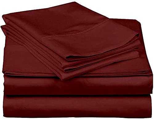 Premium 400 Thread Count Twin XL Cotton Sheet Set - 4 Piece Deep Pocket Bedding for 6