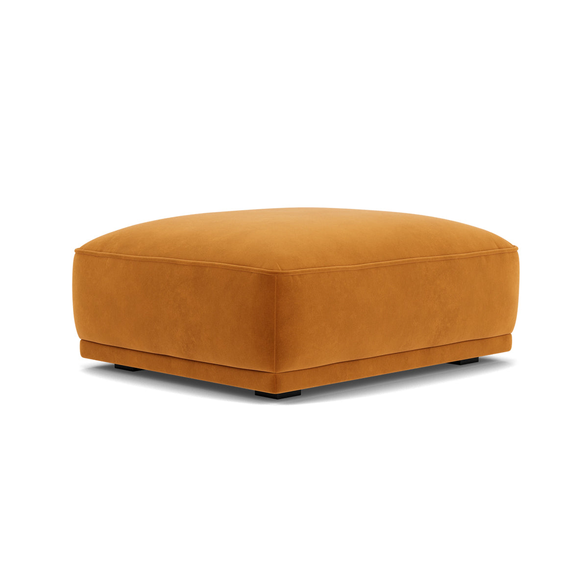 Leonora Velvet Ottoman Stool - Plush Velvet Upholstered Footrest, Storage Bench & Accent Seat for Living Room, Bedroom or Nursery