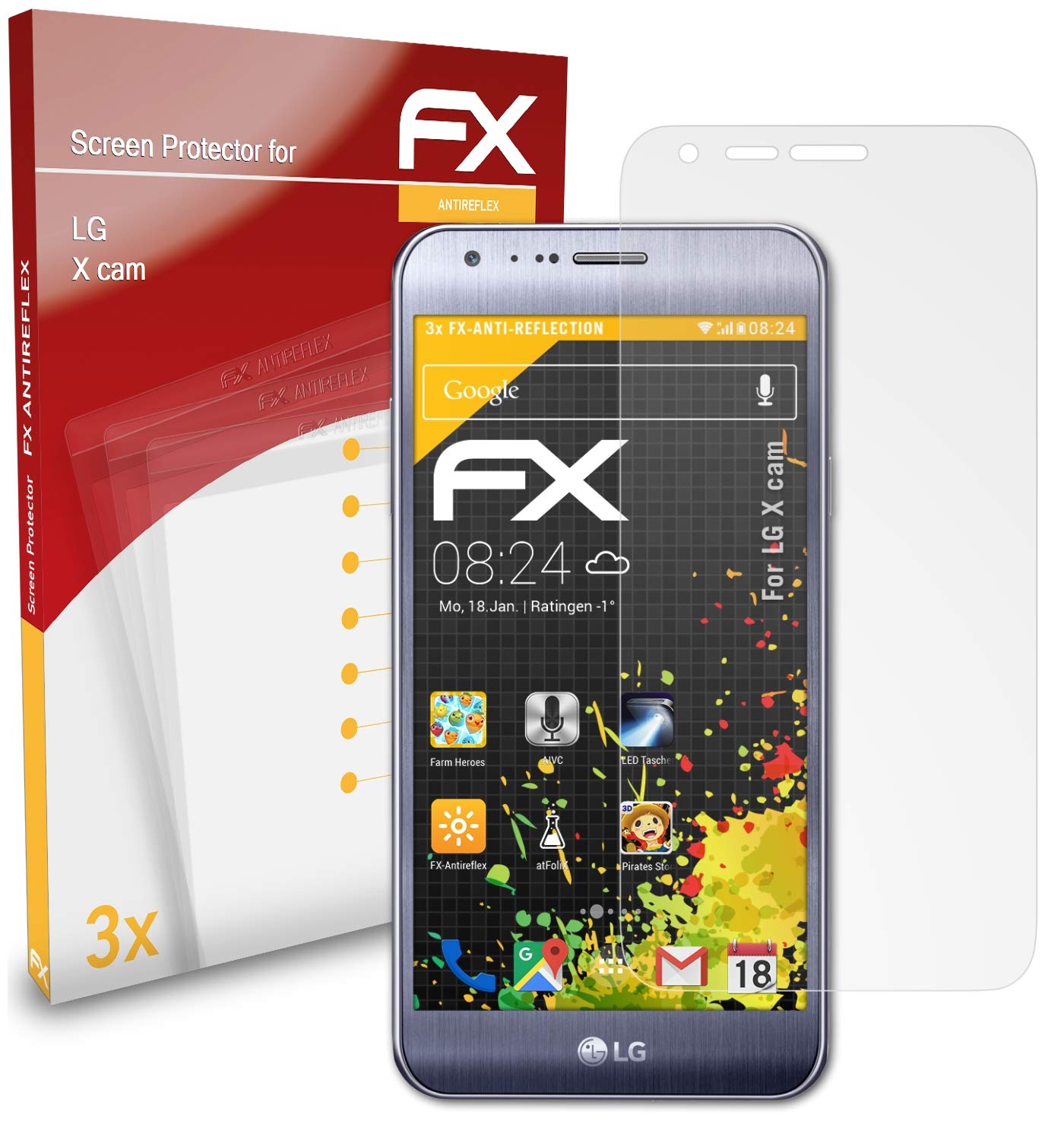 LG X Cam Screen Protector [3-Pack] - Anti-Glare & Shock-Absorbing HD Clear Film - Perfect for Outdoor Use, Travel, and Daily Protection