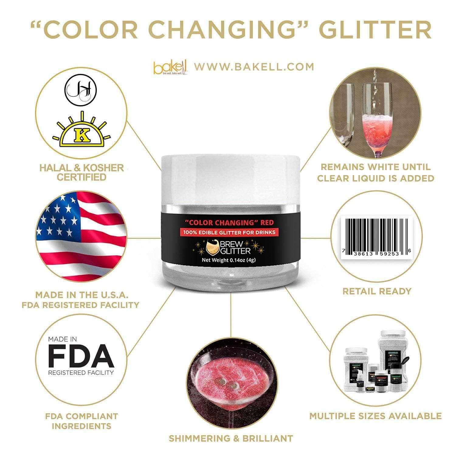 Black Friday Special: 6-Piece Color Changing Brew Glitter Combo Pack for DIY Slime, Bath Bombs & Crafts – Perfect for Kids' Science Experiments & Party Favors