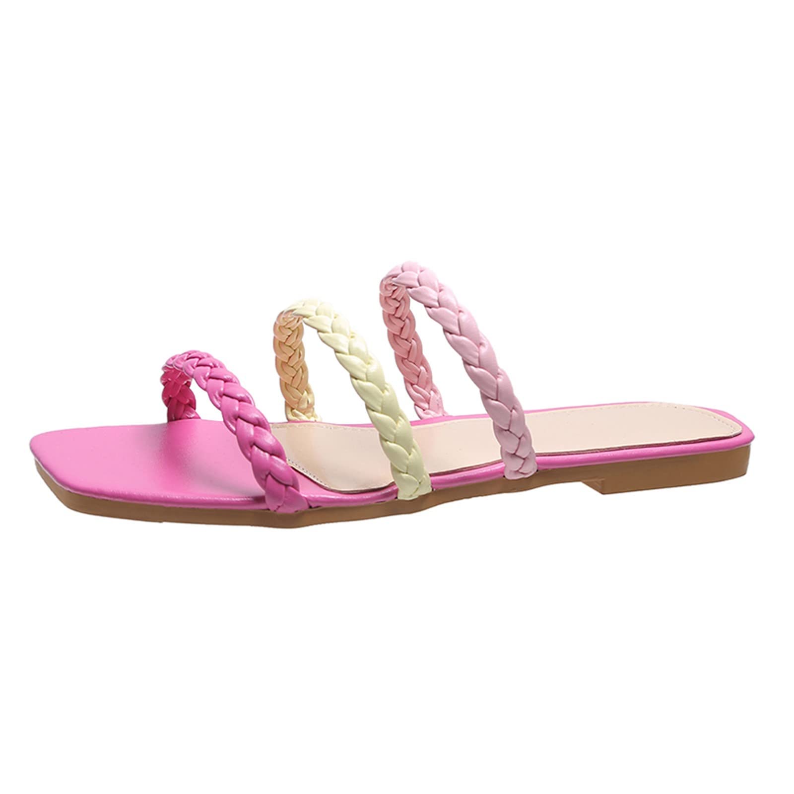 Breathable Women's Casual Outdoor Slippers - Open Toe Flat Sandals for Indoor & Leisure Wear - Lightweight Comfortable House Shoes for Women - Perfect for Home, Garden, and Beach Use