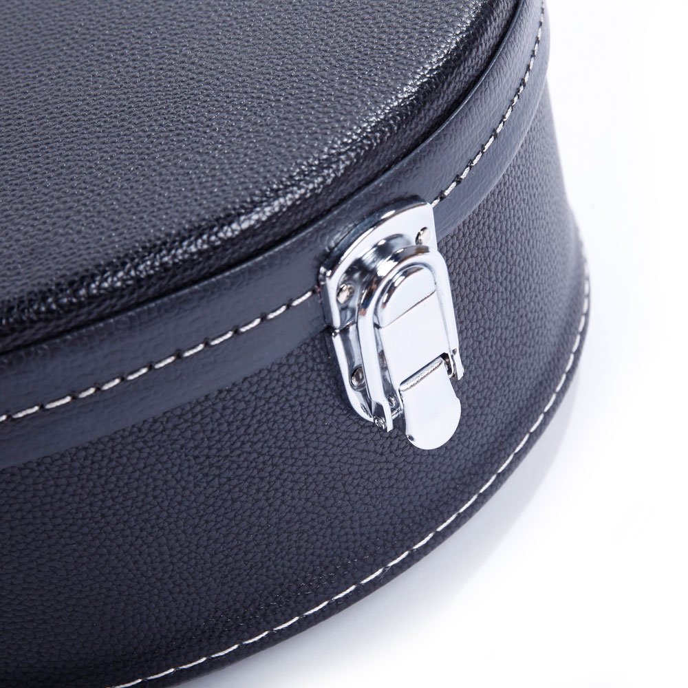 Premium A-Style Mandolin Hard Case with Microgroove Pattern - Durable Leather Protection for Travel & Storage | Perfect for Musicians, Performances & Outdoor Gigs