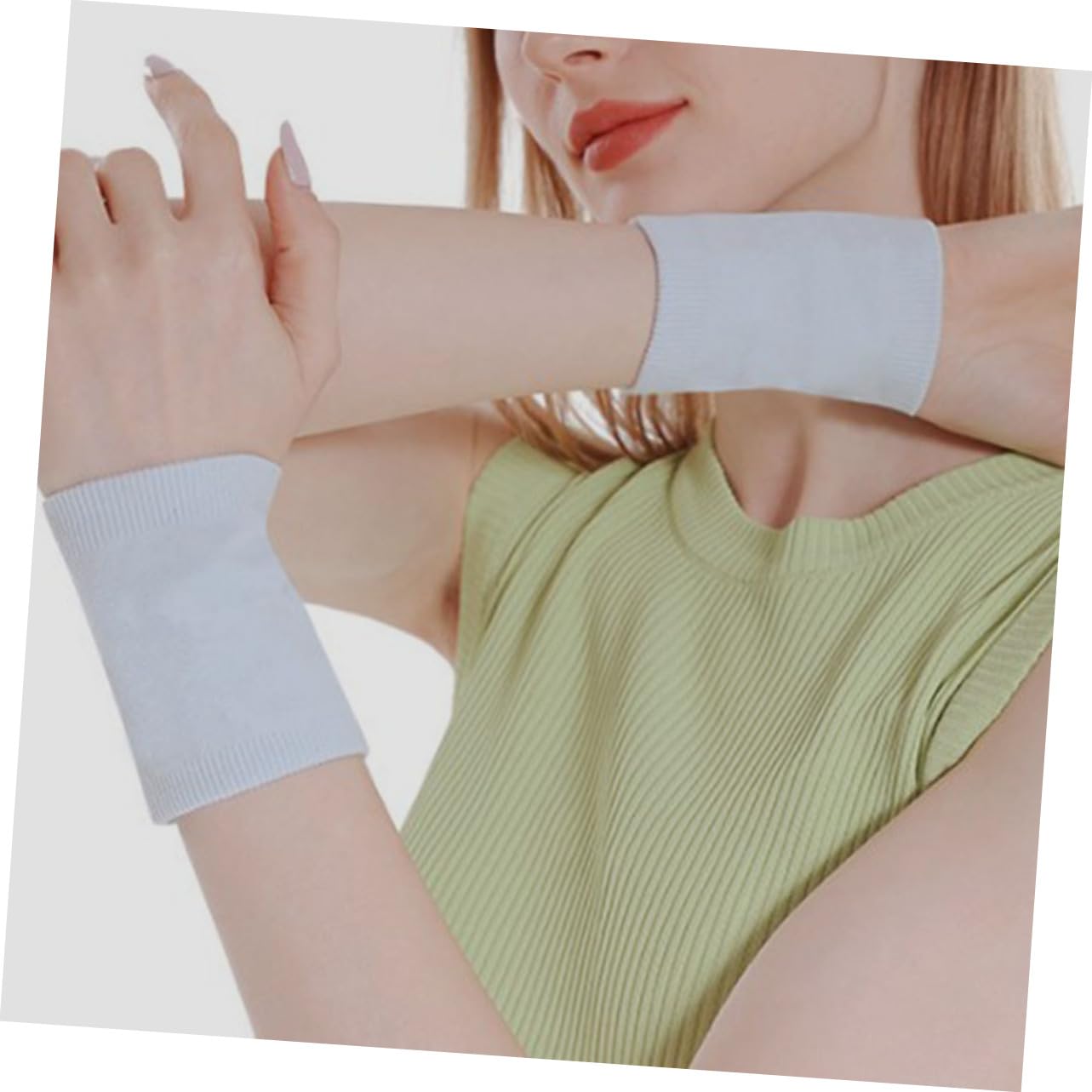 MUSISALY Sports Wrist Brace Support - 2 Pack Sky Blue Wrist Bands for Basketball, Running, Cycling & Weightlifting - Durable Wrist Protection for Gym Workouts & Athletic Training