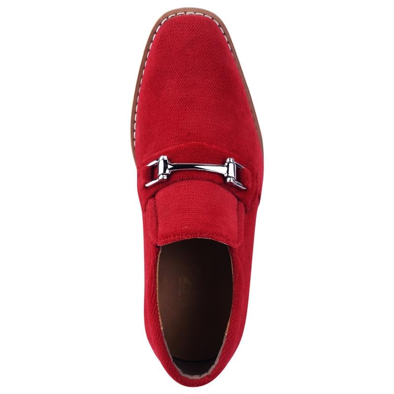 LIBERTYZENO Boys Velvet Dress Loafers - Kids Slip-On Buckle Shoes for Easter, School & Special Occasions | Comfortable & Stylish Formal Footwear