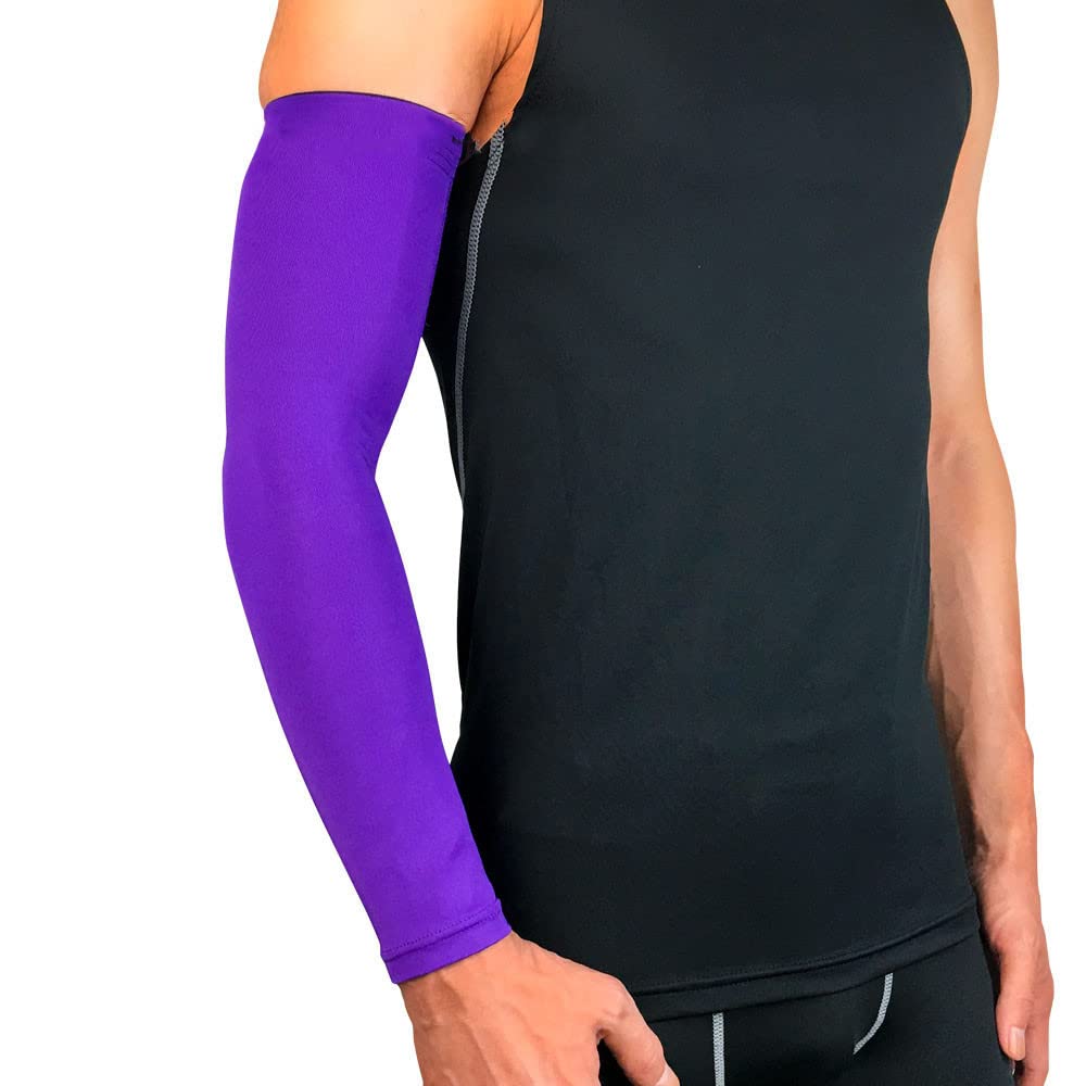 1Pcs Professional Sports Elastic Arm Guard - Basketball & Volleyball Arm Sleeves, Breathable Armband, Sport Elbow Pads & Arm Warmers for Men & Women - Perfect for Training, Games & Outdoor Activities