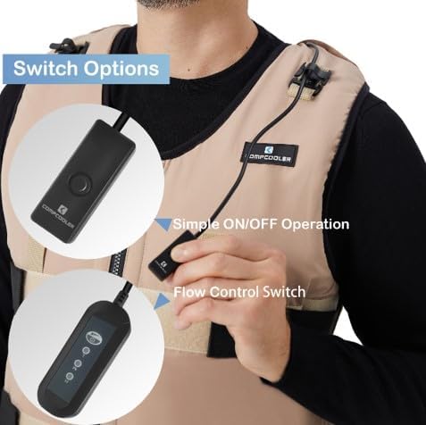 Biege UniVest ICE Cooling System - Lightweight Outerwear Cooling Vest with 2.5L Bladder & Flow Control - Perfect for Outdoor Work, Sports & Hot Weather Activities