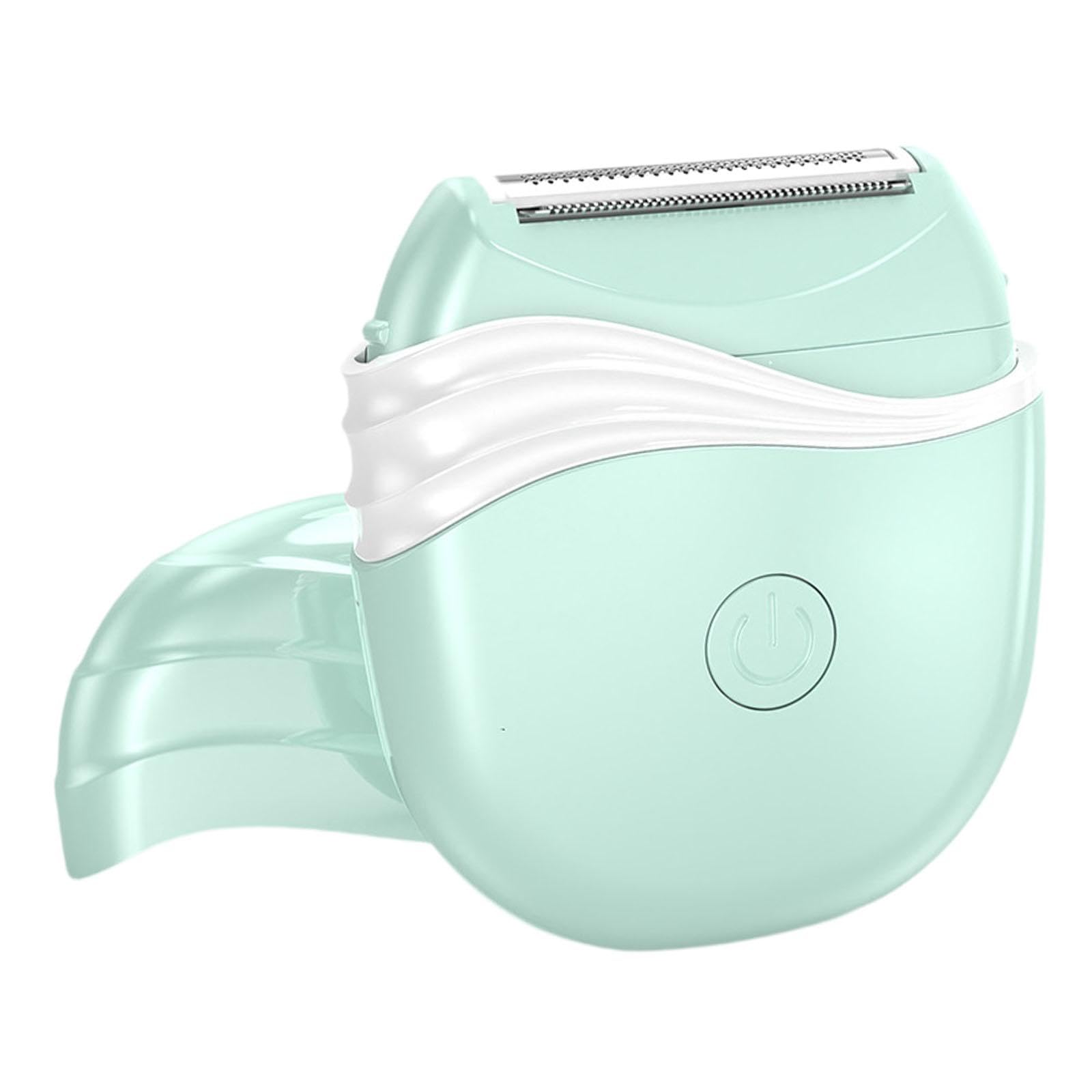 Electric Shaver for Women - Portable Bikini Trimmer & Body Groomer for Arms, Armpits, Legs - Compact Travel Razor with Green Design - Perfect for Home Use, Travel & Personal Grooming