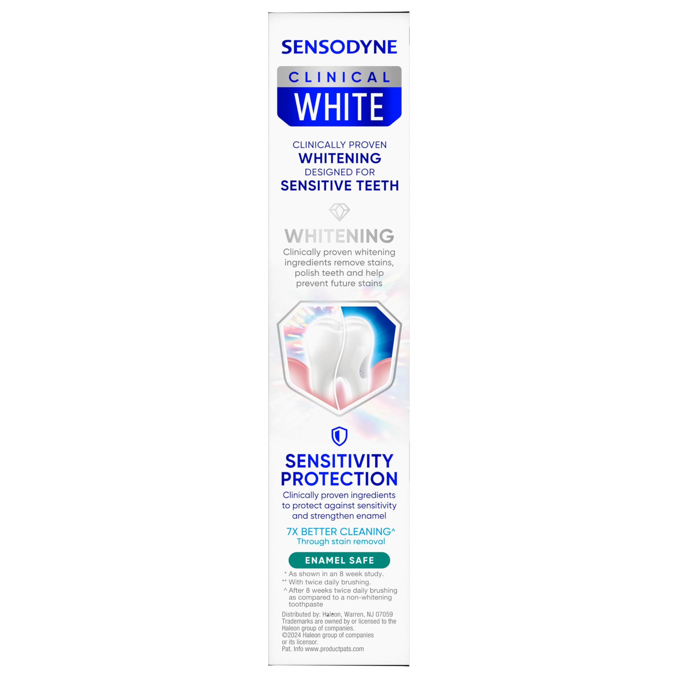 Sensodyne Clinical White Toothpaste for Sensitive Teeth - Clinically Proven Whitening, Intensive Clean, 3.4 oz (3 Pack) | Gentle Whitening Solution for Daily Oral Care & Sensitive Teeth Relief