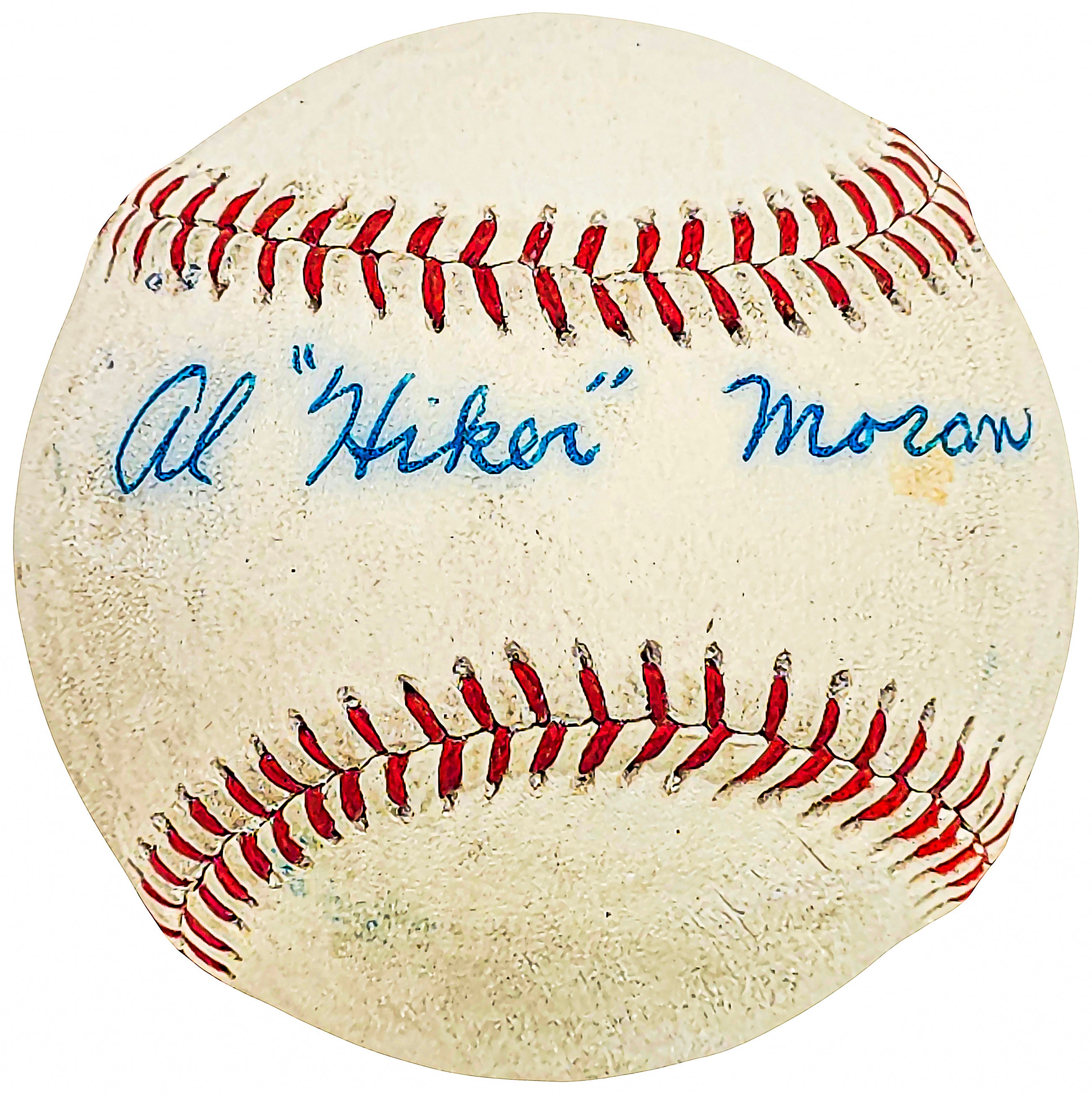 Authentic Al Hiker Moran Autographed Wilson Baseball - New York Mets Vintage Collectible with Beckett BAS QR Certification #BH039007 - Perfect for Sports Memorabilia Displays & Mets Fan Gifts